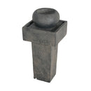 Minimalist Column Fountain With LED Lighting, Outdoor Decor For Patio, Porch And Garden - Gray