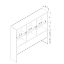 Bookcase Headboard 6 Shelves 3 Shelves Adjustable Top Panel Rounded Corners