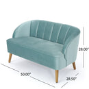 Modern Classic Shell Backed Loveseat