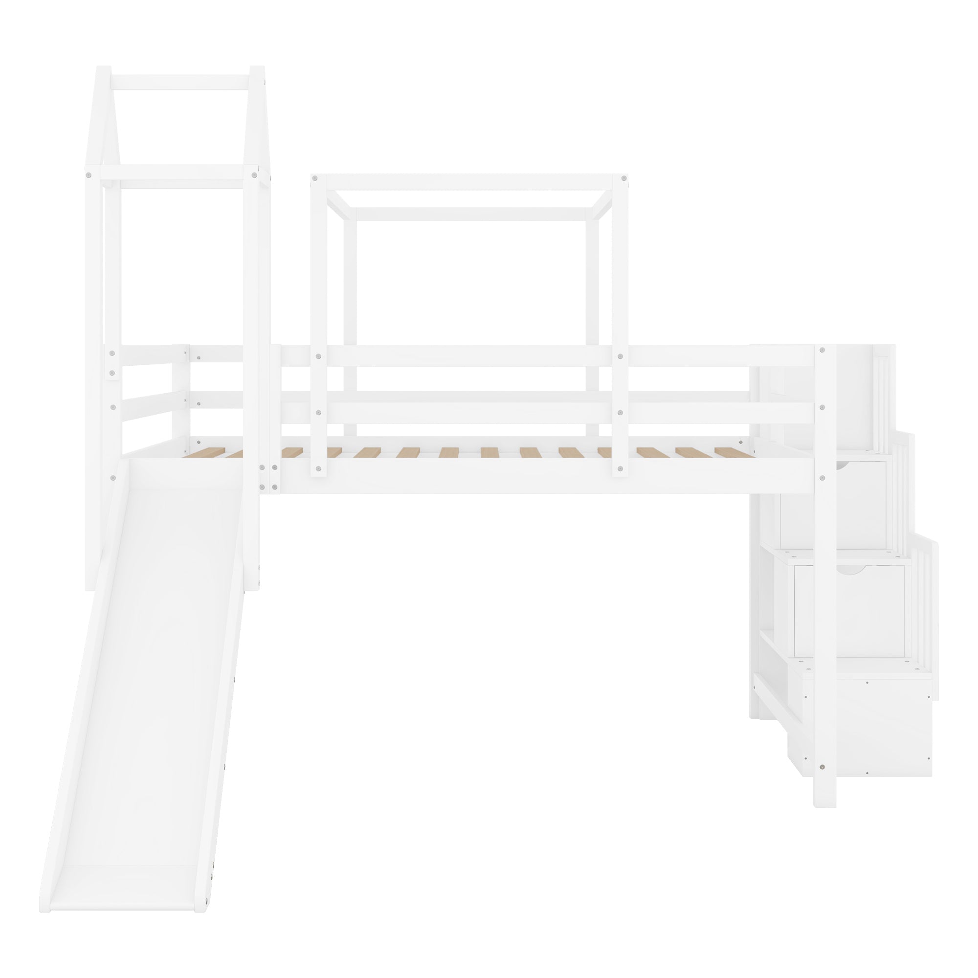 Full Size Loft Bed with Tent and Tower - Blue - Atlantic Fine Furniture Melbourne FL
