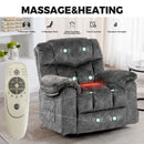 Swivel And Rocking Recliner Chair With Massage And Heating