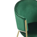 Modern Upholstered Dining Chair With Frame And Plush Velvet