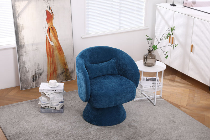 Swivel Accent Chair, Armchair Round Barrel Chair In Fabric For Living Room Bedroom