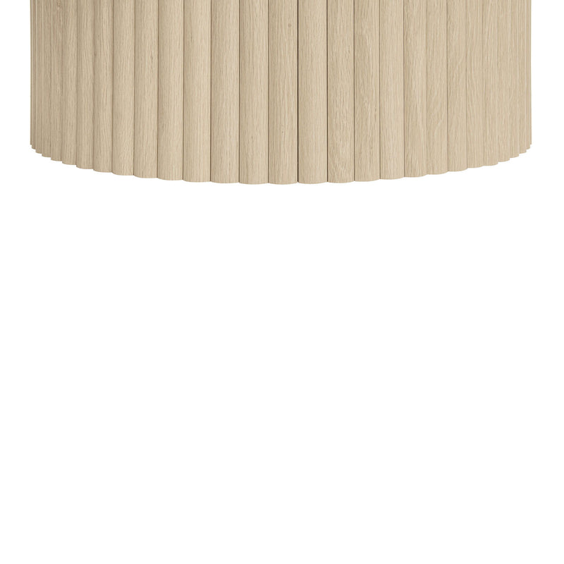 Coffee Table, Round Coffee Table, Modern Side Tables Accent End Table For Living Room, Apartment - Natural