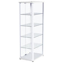 Aero - 5-Shelf Display Curio Cabinet With Led Lighting