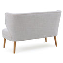 Elegant Classic Upholstered Loveseat With Curved Backrest