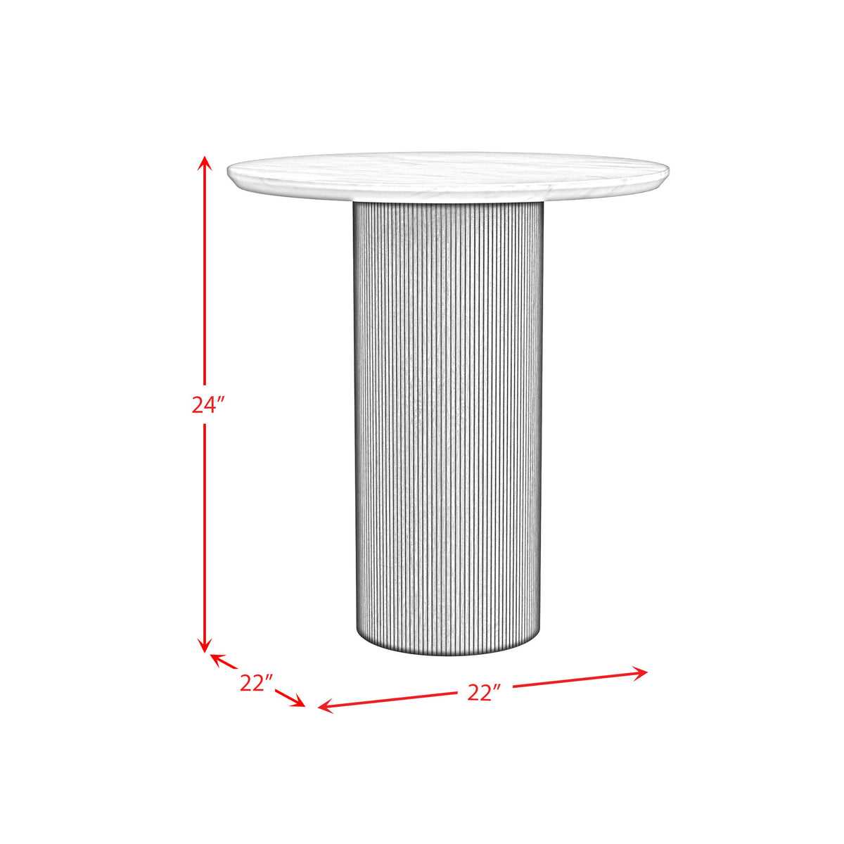 Sylvie Round Table in Dark Brown by Elements International, view 7