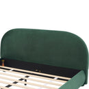 Upholstered Simple Modern Bedroom Bed With Curved Headboard