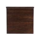 Outdoor Bar Stool With Low Backrests And Wood Seats (Set of 2) - Dark Brown / Black