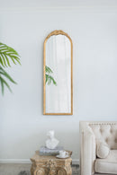 Wood Floor Mirror, Full Body Mirror Dressing Make Up Mirror For Bathroom