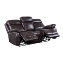 Perfiel - Motion Sofa - Two Tone Dark Brown Top Grain Leather