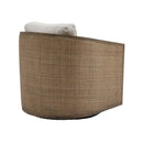 Barrel, Comfy Round Accent Sofa Chair With 360 Degree Swivel, Leisure Arm