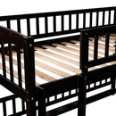 Low Bunk Bed With Slide, Fence And Ladder