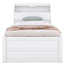 LED Platform Bed With Trundle With Storage Headboard With Drawers