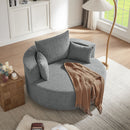 360° Swivel Accent Barrel Chair With 3 Removable Pillows For Living Room