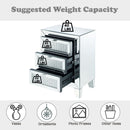 Noralie - 26" Accent Table - Mirrored & Faux Diamonds