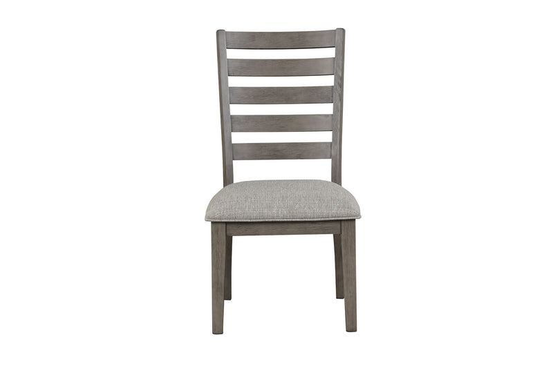 Casual Side Dining Chair With Ladder Back (Set of 2) - Gray