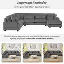 Oversized Sectional Sofa U - Shaped Sofa Couch Modern Sofa Upholstered In Soft Corduroy With A Chaise Lounge For Living Room