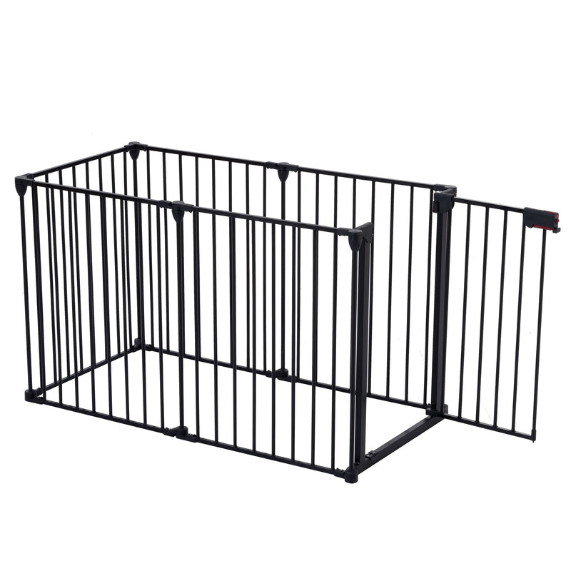 Adjustable Safety Gate Play Yard Metal Doorways Fireplace Fence Christmas Tree Fence Gate For House Stairs Gate Prohibited Area Fence