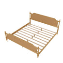 Traditional Style Rattan Bed Frame, No Box Spring Needed