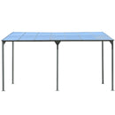 Outdoor Wall Mounted Gazebo With Sloped Roof Design, Uv Protection, And Durable Iron Frame - Gray