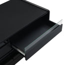 Modern Rectangle Coffee Table With 4 Drawers And 2 Display Shelves