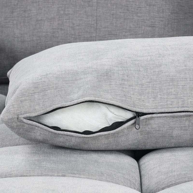 Oversized U-Shaped Versatile Sectional, Pull-Out Sofa Bed With Double Storage Chaise Lounges And 2 USB Ports For Living Room