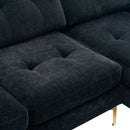 Modern L - Shape Convertible Sectional Sofa With Movable Ottoman