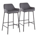 Daniella - Stylish Design Industrial Fixed Height Bar Stool (Set of 2)