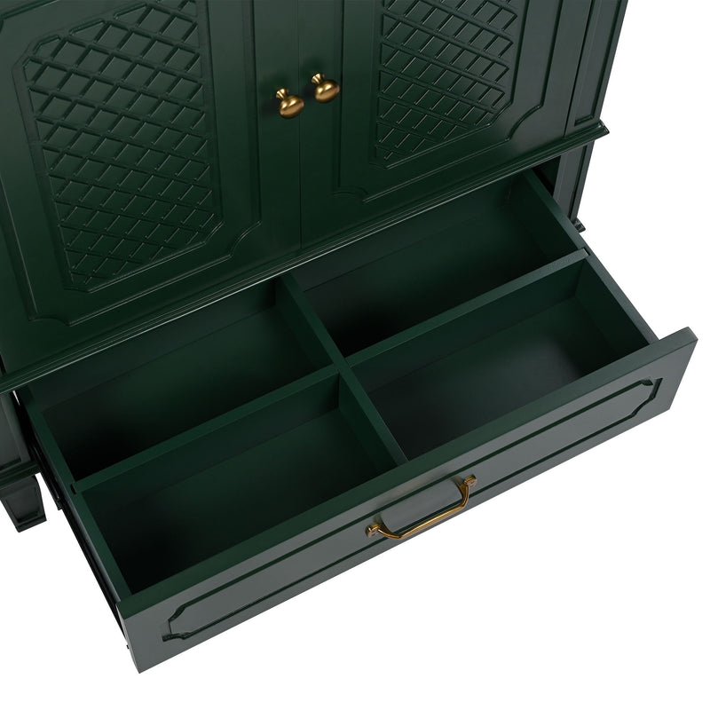 Vintage Style Bathroom Vanity With Sink, Multi Functional Storage, Soft-Closing Door