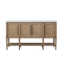 Cement Topped Server With Cane Insets - Sand