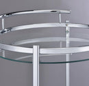 Chrissy - Round Glass Shelf Metal Bar Cart
