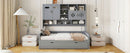 Daybed With All-In-One Cabinet And Shelf