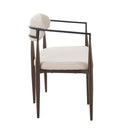 Modern Upholstered Loveseat Settee With Iron Frame