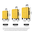 Hardshell Suitcase Spinner Wheels Lightweight Durable Suitcase With Tsa Lock, 3 Piece Set