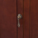 Traditional End Table With Charging Station, Narrow Side Table With USB Ports And Outlets - Red Walnut