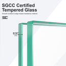 Frameless Single Sliding Shower Door With Clear Tempered Glass