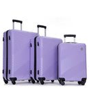 3 Piece Luggage Sets Lightweight Suitcase With Two Hooks, Spinner Wheels,