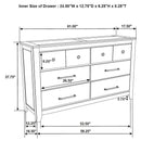Hazlewood - 6-Drawer Bedroom Dresser Cabinet - Vineyard Oak