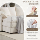 Modular Sectional With Deep And Wide Seat, Cloud Couch Set With Double Cushions Sofa With Movable Ottoman