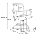 Gerta - Upholstered Adjustable Mesh Office Desk Chair - Black