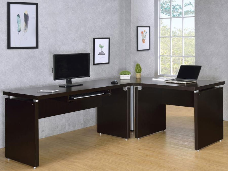 Skylar - Computer Desk With Keyboard Drawer - Cappuccino