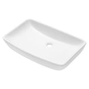 Rectangular Vessel Bathroom Sink - White