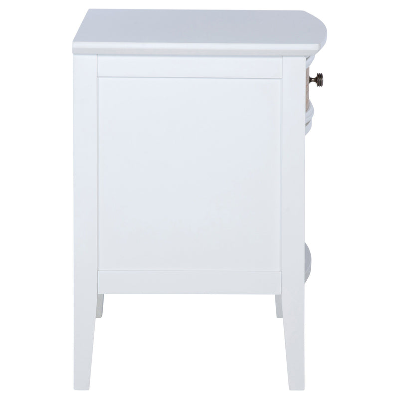 Bexhill - 1-Drawer Nightstand Bedside Table - White