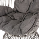 Patio Swivel Basket Egg Chair With Cushion