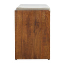 Pull Out Shoe Bench - Chestnut / Mud Linen