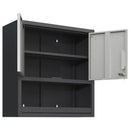 Metal Wall Mounted Tool Storage Cabinet With Locking Door, 1 Shelf & 1 Drawer
