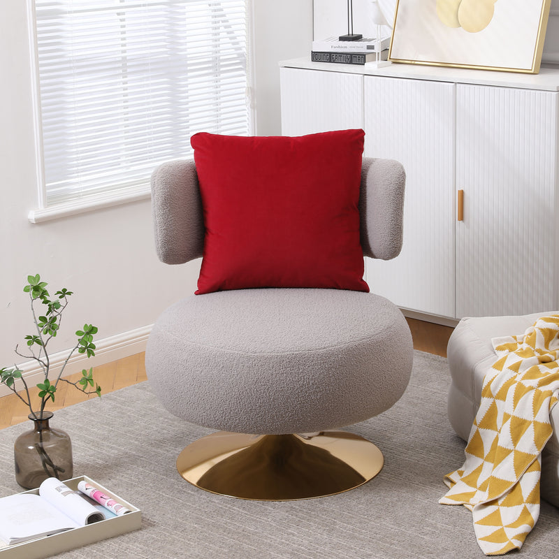 Swivel Accent Chair Armchair, Round Barrel Chair For Living Room Bedroom