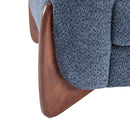 Contemporary Boucle Sherpa Sofa With Birch Wood Legs