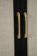 4 Door Cabinet with 4 Shelves with 4 Adjustable Inner Shelves, Storage Cabinet